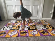 Halloween Bend and Twist Party Game, 48x72 inch Floor Mat + Spinner Dial