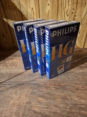 Philips HG-240 Videokassette VHS 4 Stunden OVP Verschweißt 4 Stück 