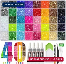 Bedazzler Kit with Rhinestones, 42000Pcs Bedazzling Kit, 40 Colors  3mm resin j