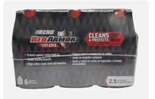 GENUINE OEM ECHO RED ARMOR 2.5 GALLON MIX TWO STROKE OIL 6 PACK 6.4OZ BOTTLES