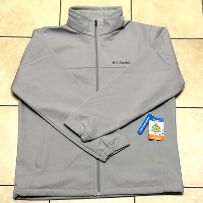 Columbia Bowen Lake II Jacket Mens Sz L Gray Full Zip Soft Shell
