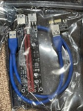PCIE Riser Adapter Card for GPU Crypto Mining 16X to 1X LED Status