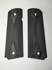 1911 Black Double Diamond Rubber Grips NEW Fits Full Sized 1911 Frames USA MADE