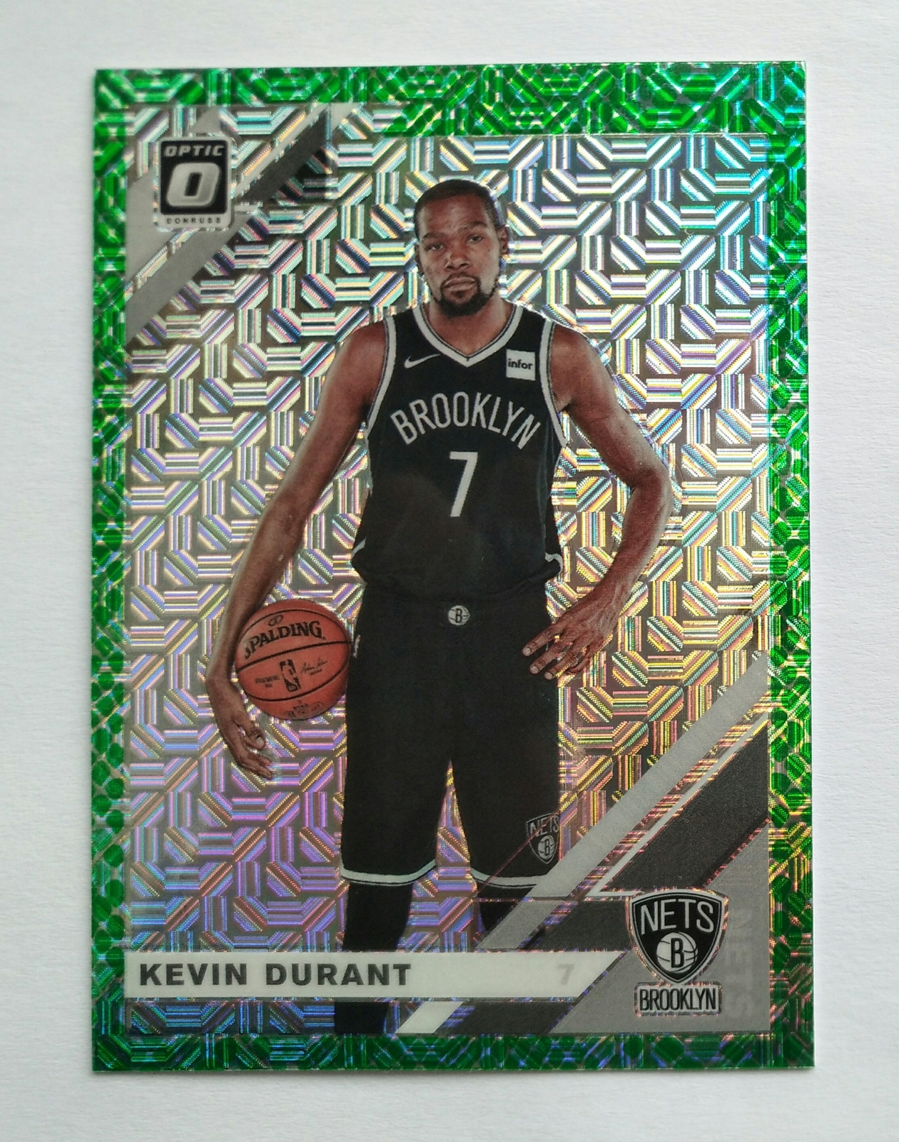 2019-20 DONRUSS OPTIC CHOICE GREEN DRAGON KEVIN DURANT SSP RARE NO 112