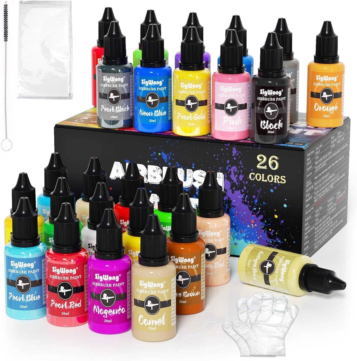 Peinture acrylique aérographe 26 couleurs de 30ml prêt à pulvériser