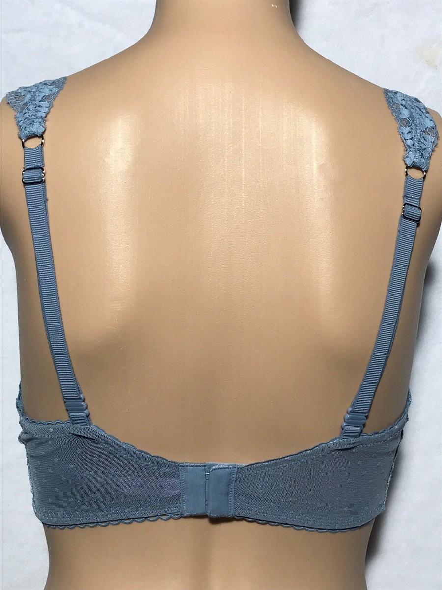 $67 VICTORIAS SECRET DREAM ANGELS LINED DEMI BRA PINK FLORAL LACE