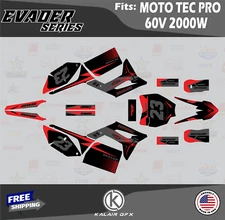 Graphics Kit for MotoTec Pro 60v (All Years) Evader Series - RED-SHIFT