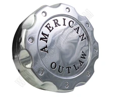 AMERICAN OUTLAW WHEELS CHROME CUSTOM WHEEL CENTER CAPS # BC-671Z (1 CAP)