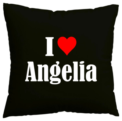 Kissenbezug I Love Angelia Ich liebe Angelia Schwarz 100520