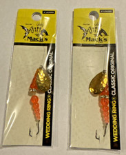 Set Of 2- Mack's Lure Wedding Ring Spinner Classic 09191 (8 HB Flo OR) H2130