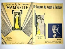 1930 Irving Berlin SAMPLE Sheet Music Mam'Selle Bluebird / Caught Rain 3 Fold 8B