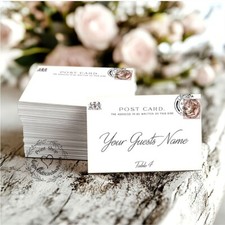ENGLAND BRITISH POSTCARD FLAT WEDDING PLACE CARDS, TAGS or ESCORT CARDS 529
