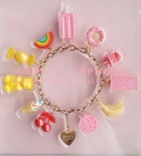 Museum of Ice Cream Sephora Collection Lip Gloss Lucite Mini Charms Bracelet NIB