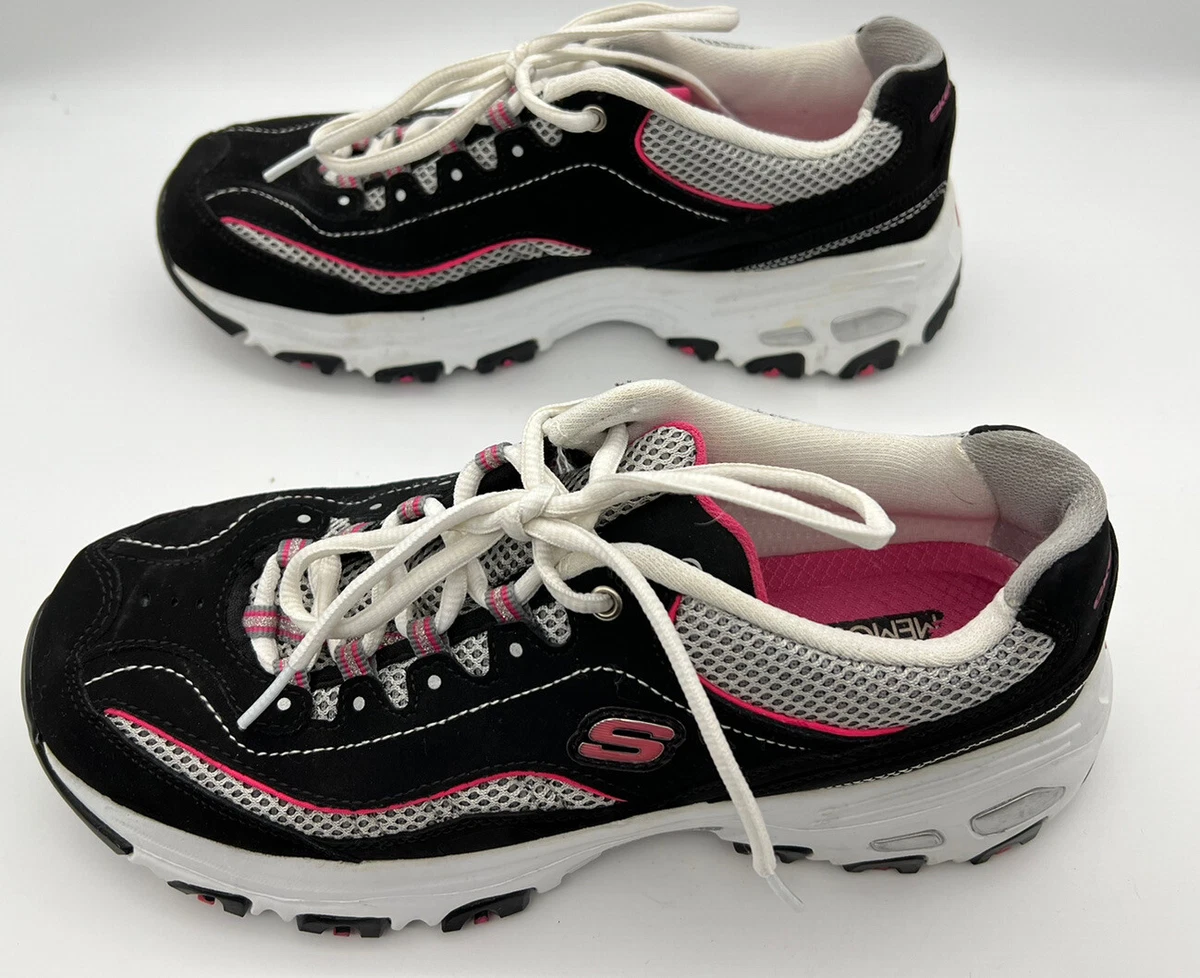 Skechers D&#039;Lites Biggest Fan Woman Shoes Black And Size 9 eBay