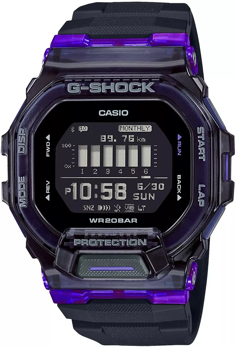 CASIO G-SHOCK G-SQUAD GBD-200SM-1A6JF Black and Purple Men's Watch