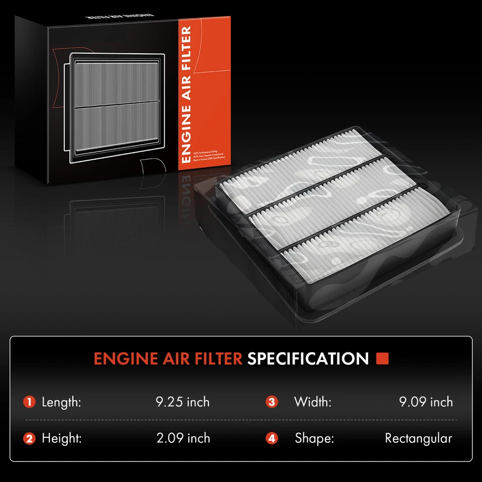 2x Filtro de aire del motor para INFINITI M45 2006 2007 2008-2010 V8 4,5 L panel rígido Foto 2 de 4