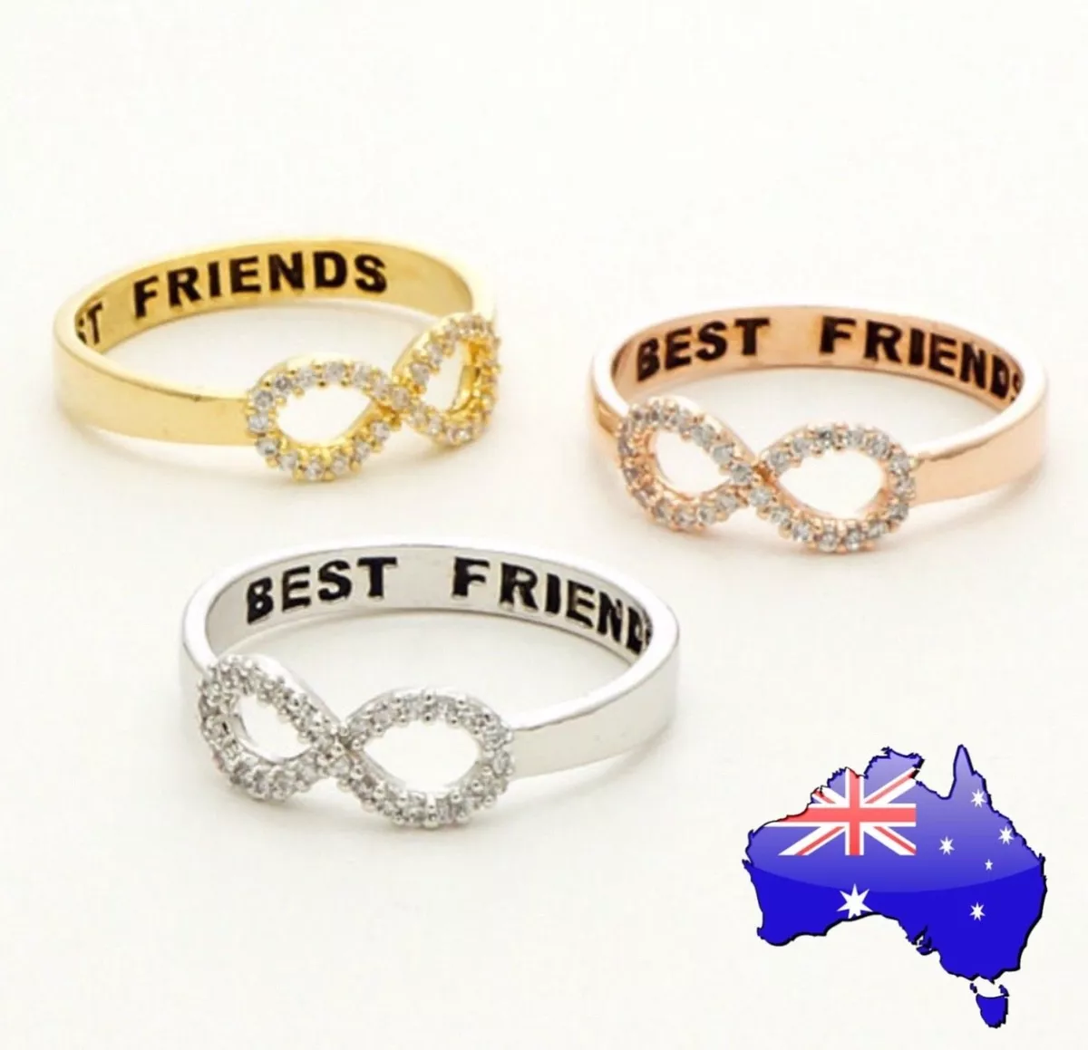 Rose gold cheap friendship rings