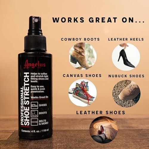 Angelus Shoe Stretch Spray Softener for Leather, Suede & Canvas Professional - Picture 3 of 9