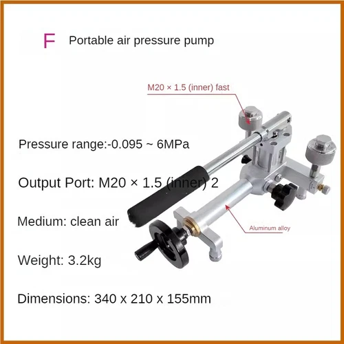 Portable Gas Pressure Pump Handheld Gas Pressure Source Calibration Station - Picture 13 of 27