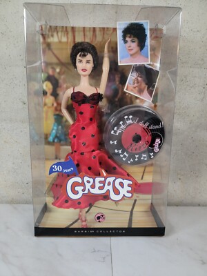 Barbie Pink Label Rizzo Red Dress 30 Yeas of "GREASE" Musical doll stand.  NRFB! 27084576689| eBay
