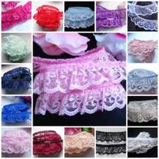 Ruffle Lace Trim 1 inch wide select color price per yard