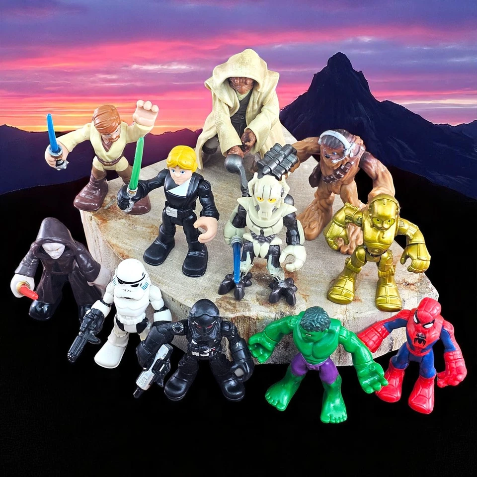 Lote de bonecos Hasbro Imaginext super-heróis Marvel Heroes Villains Star Wars Trooper - Imagem 2 de 4