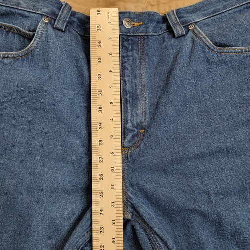 Jeans uomo Duluth Trading Co. foderato in flanella isolato denim 42x32 orlato a 30" - Foto 8 di 11