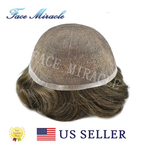 All Lace Topee for Men Human Hair System Transparent French Lace Hair Wig Units - Picture 2 of 74