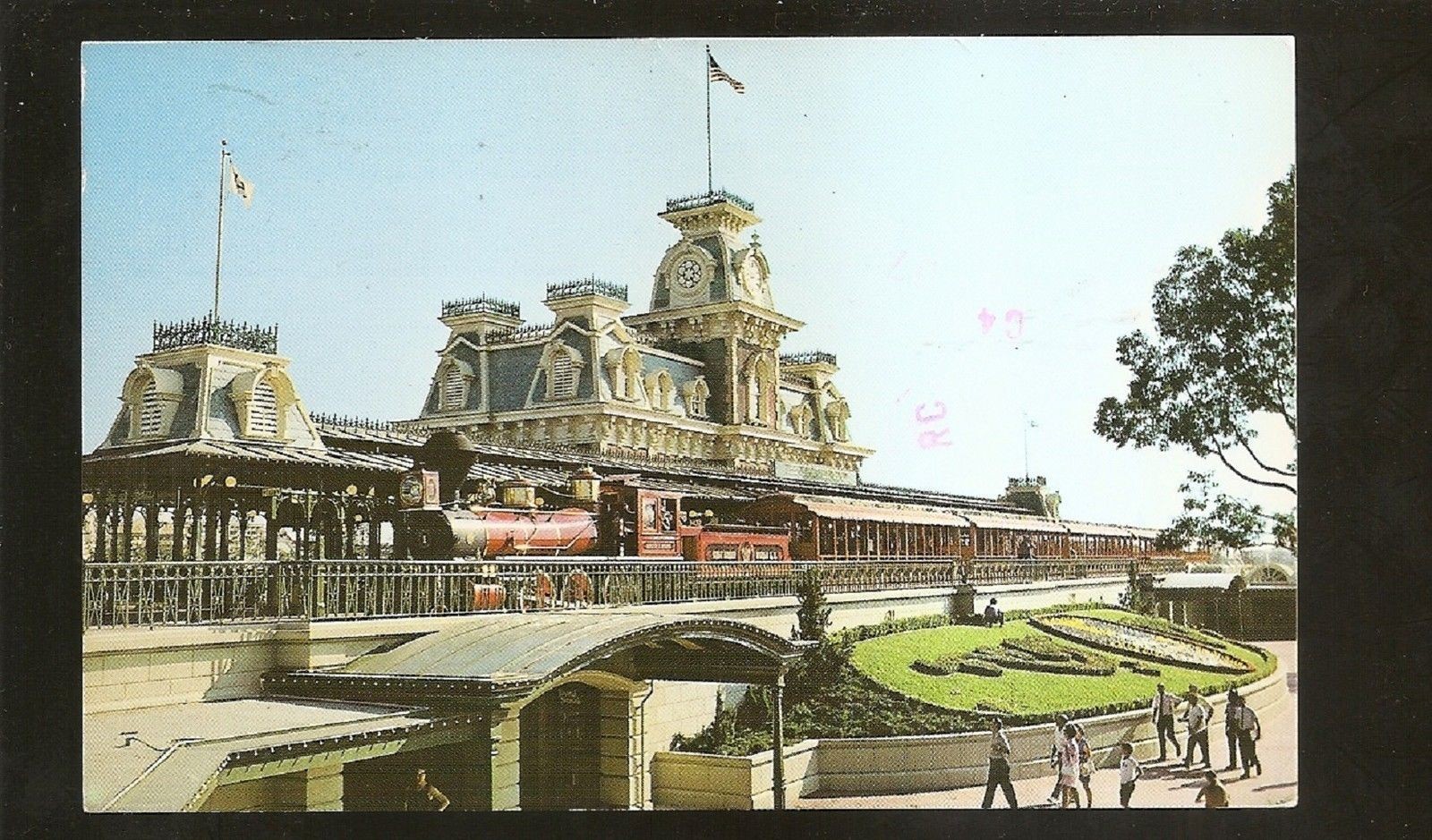 Vintage 1960s-70s Chrome Postcard Walt Disney World Florida Steam Railroad