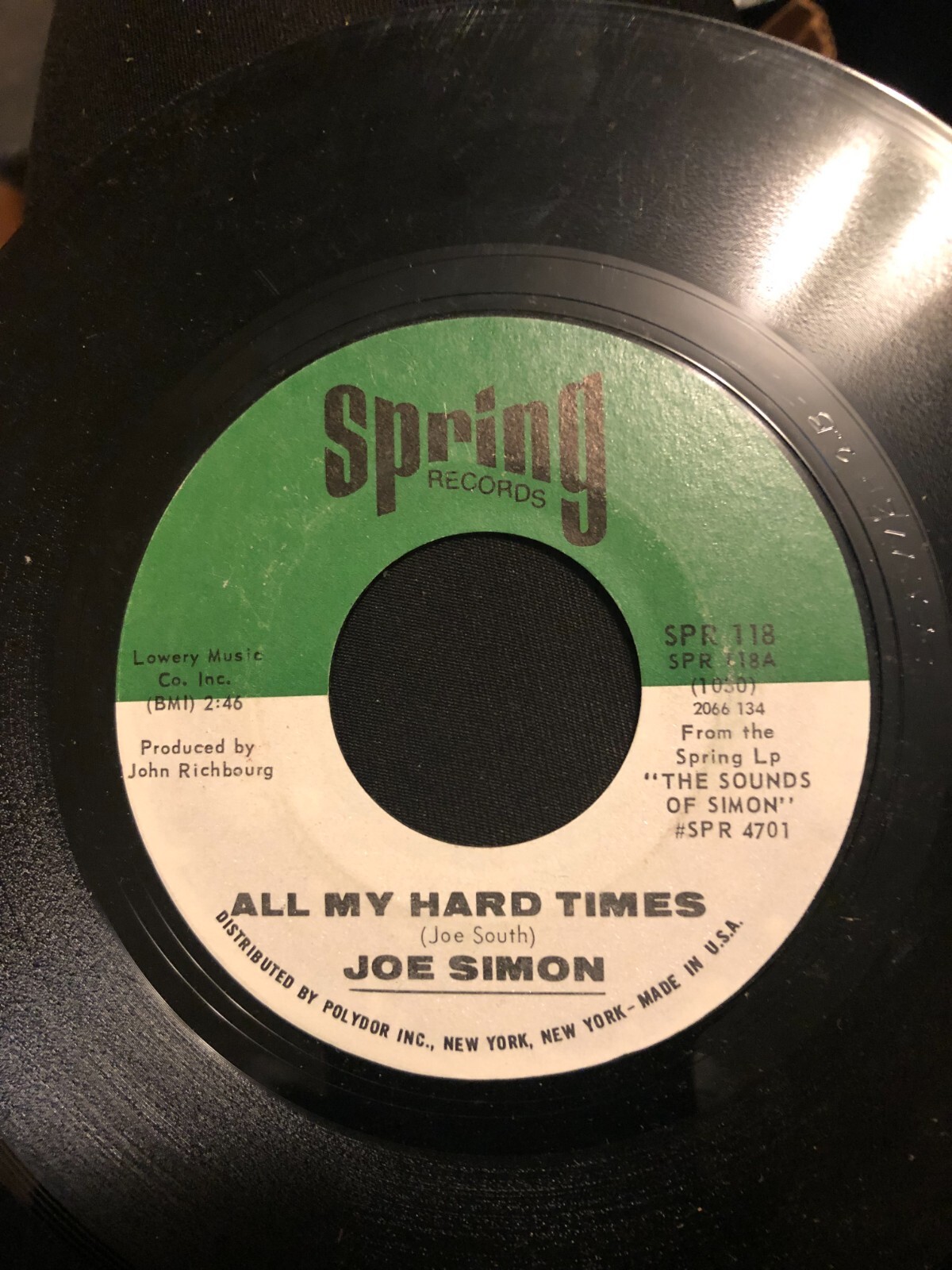 Joe Simon on SPG 118