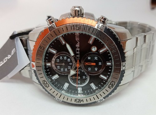 OROLOGIO UOMO,CHRONO QUONDAM,CASSA BIG 50 mm,CRONOGRAFO BRACCIALE  ACCIAIO,100 Mt | eBay