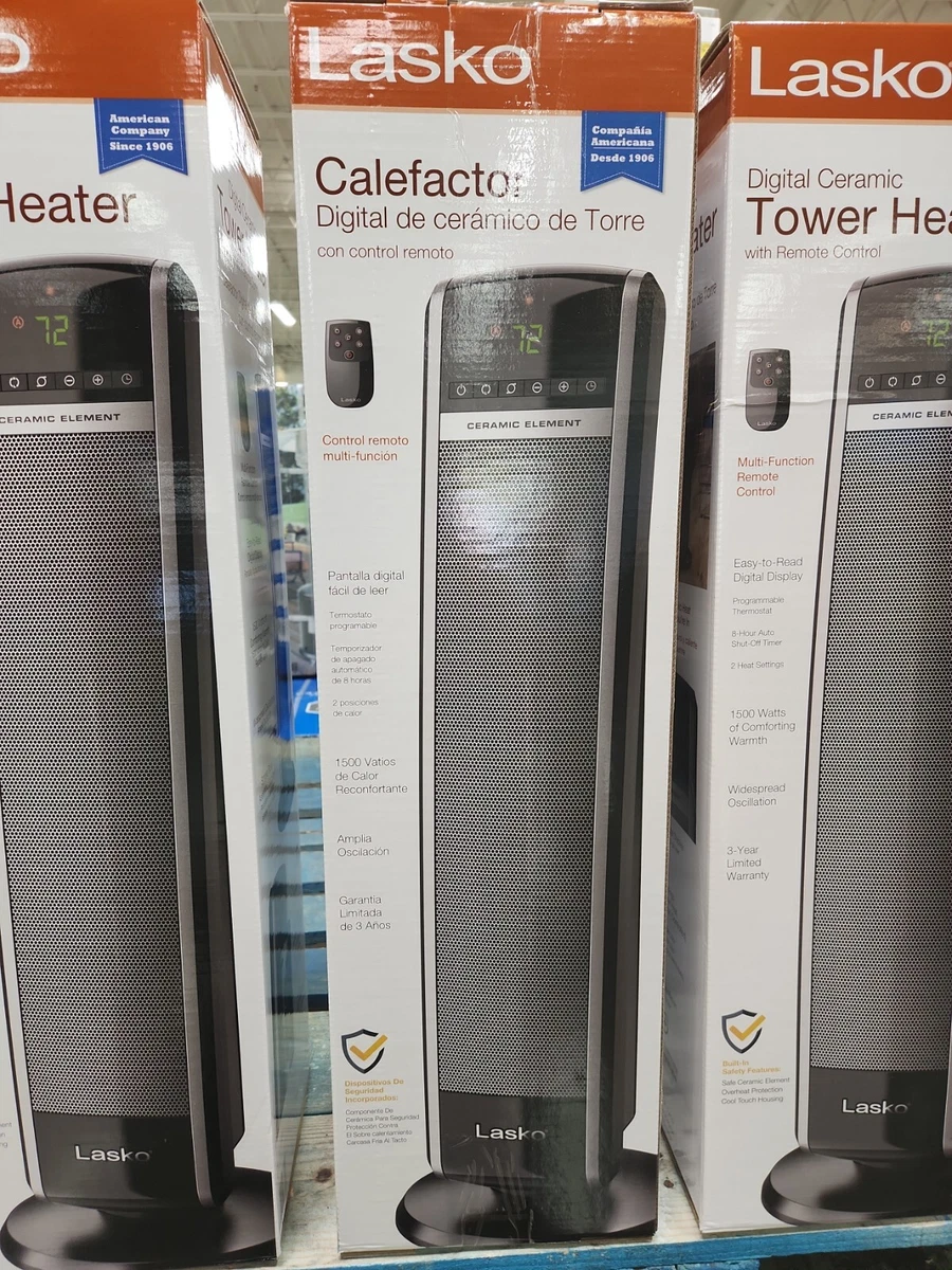 Lasko Digital Ceramic Tower Heater with Remote Control CT30754