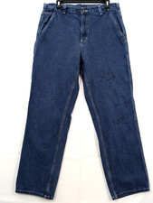 Carhartt Men's Carpenter Jeans 382-83 Dungaree Fit Size 34 x 32 Distressed