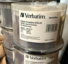 Verbatim DataLifePlus 94854 8x DVD-R White Inkjet Printable - Brand New-Sealed