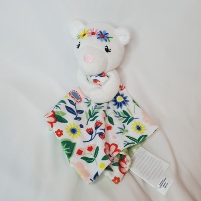 Baby Essentials Floral Bear Snuggle Lovey Security Blanet Toy Spring Summer