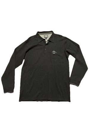 Tommy Bahama Pro Leisure Rugby Polo L Black Long Sleeve Swordfish Relax NWT $79