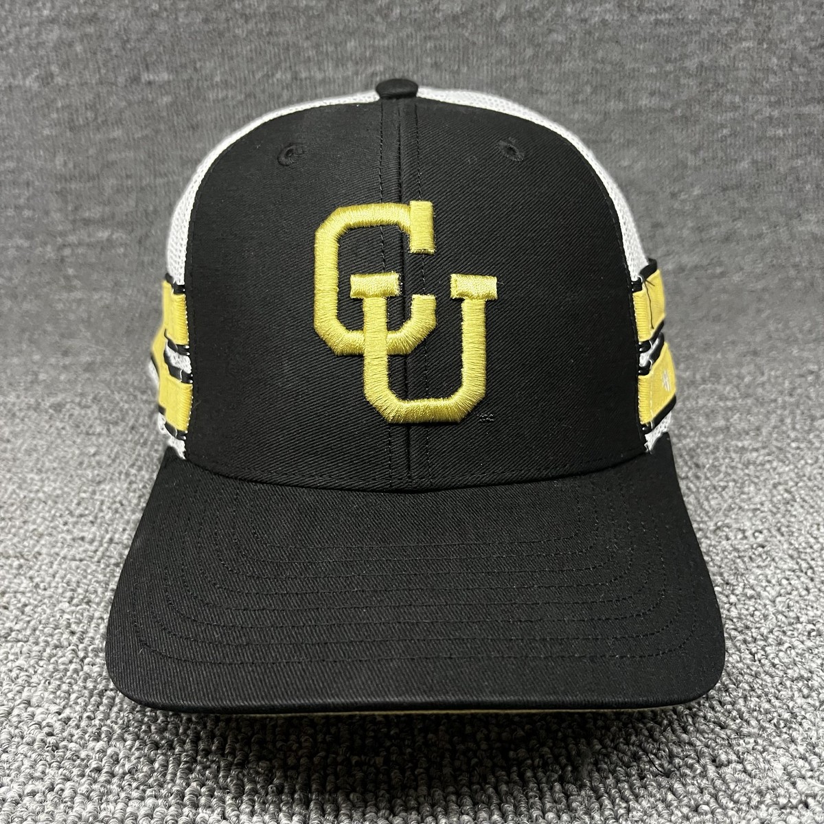 47 Brand Colorado Buffaloes Super Stripe Hitch Trucker Hat CU Snapback Black