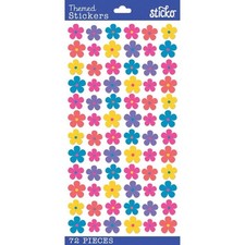 Crafts Stickers Sticko Mini Flowers Repeats Blue Yellow Pink Purple Crafts Stickers Sticko Mini Flowers Repeats Blue Yellow Pink Purple