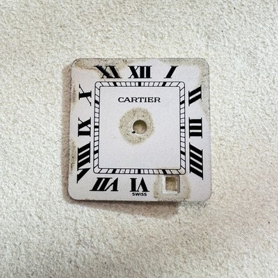 Cartier Panthere Large Quartz Square White Dial Part for Repair 17.2x17.1mm