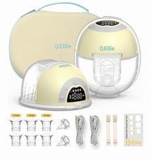 Ellie Wearable Hands Free Breast Pump, Portable Breastfeeding- Yellow  New