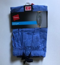 Hanes Men's Pajama Pants Sleepwear Blue Cotton Blend Size S