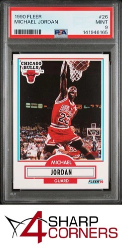 1990 FLEER #26 MICHAEL JORDAN BULLS HOF PSA 9