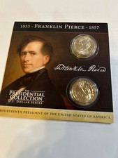 Frankin Pierce Presidential Collection -2 Uncirculated Coins-Info Folder