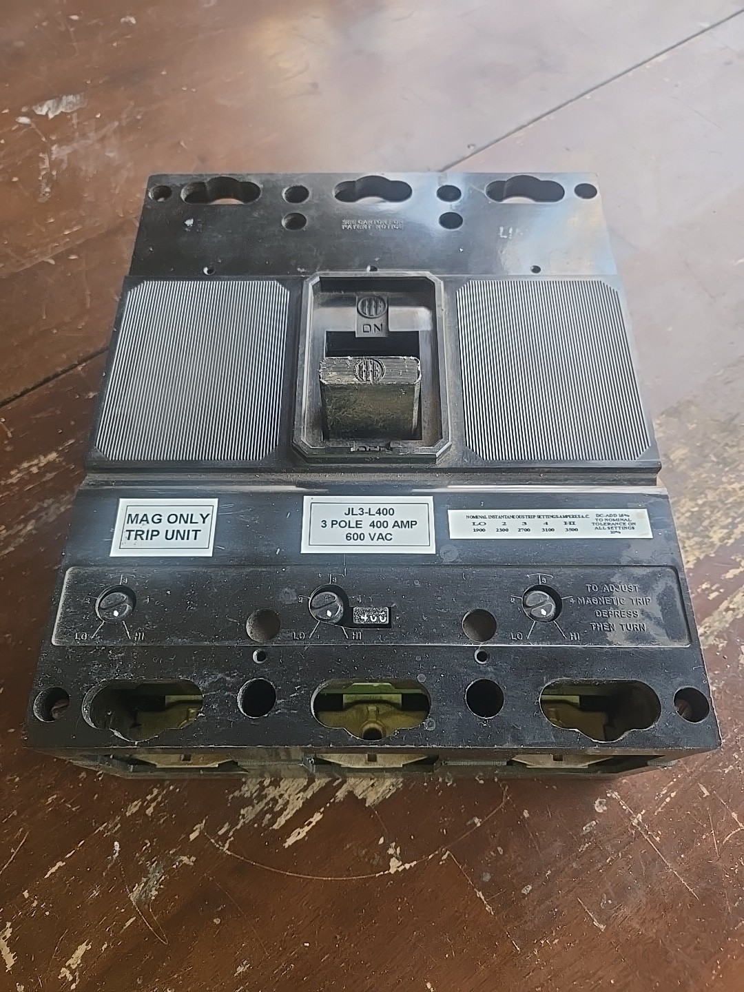 Ite Circuit Breaker Jl3L400 400 Amps 600V 3 Pole Type Jl-Eti