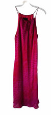 Vintage Y2K Express Slip Dress Womens 6 Pink Tie Front Fairy Dopamine