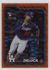 2024 Topps Series 1 Orange Crackle Foil 255/299 Jonny Deluca #233 b4d