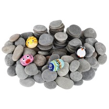 100Pcs Rocks for Painting Bulk, 2"-3" Painting River Rocks, Flat Smooth Nat...