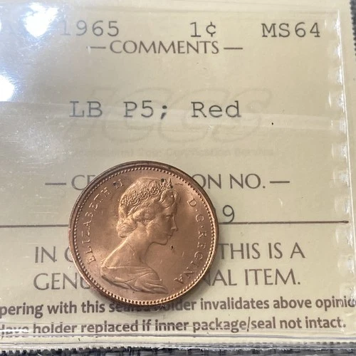 1965 Canada Small Cent — photo from the most recent tracked eBay sale