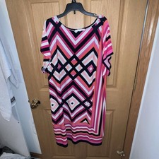 STUDIO ONE NY Women's Multi Colored Dress 1X.