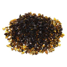 1 Pound Fire Glass Stone, 6-9mm Fire Pit Glass Rocks for Fireplace, Brown